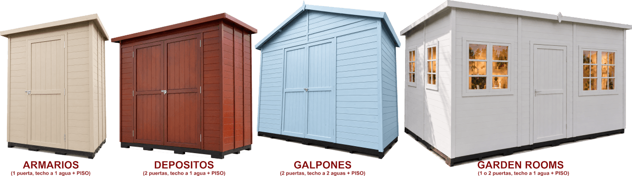 Depositos de Jardin, Galpones, Cobertizos, Armarios, Casetas, Gabinetes, Guarda Cosas, Muebles de Exterior Guardado, Organizador de Jardín Exterior, Bodega de Jardin, Obradores y Garden Rooms