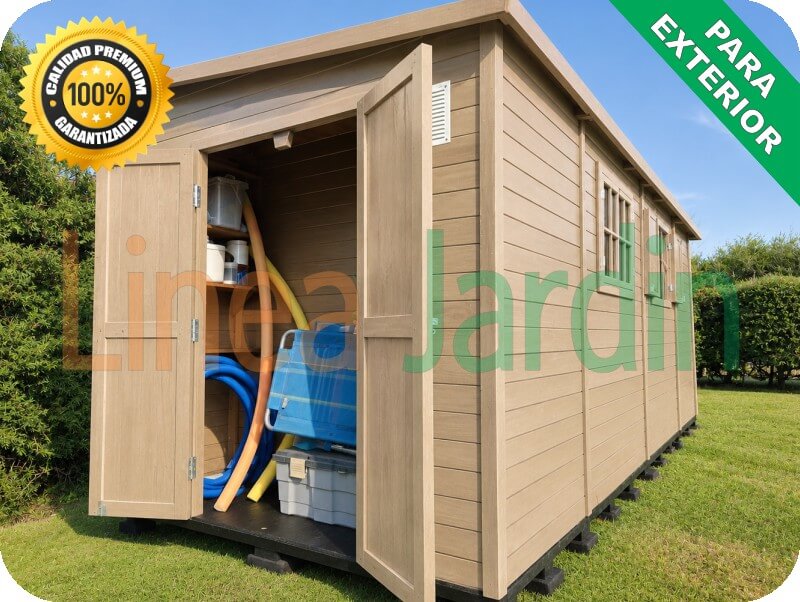 Depósitos de Jardín, Armarios para Exterior, Galpones, Cobertizos y Casetas de Madera, marca LINEA JARDIN