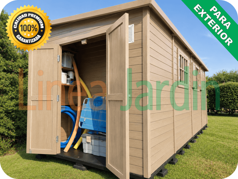 Depósitos de Jardín, Armarios para Exterior, Galpones, Cobertizos y Casetas de Madera, marca LINEA JARDIN